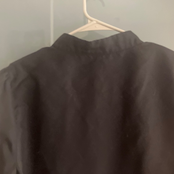 Black Collarless Button Up Shirt/ Blouse - Picture 4 of 4